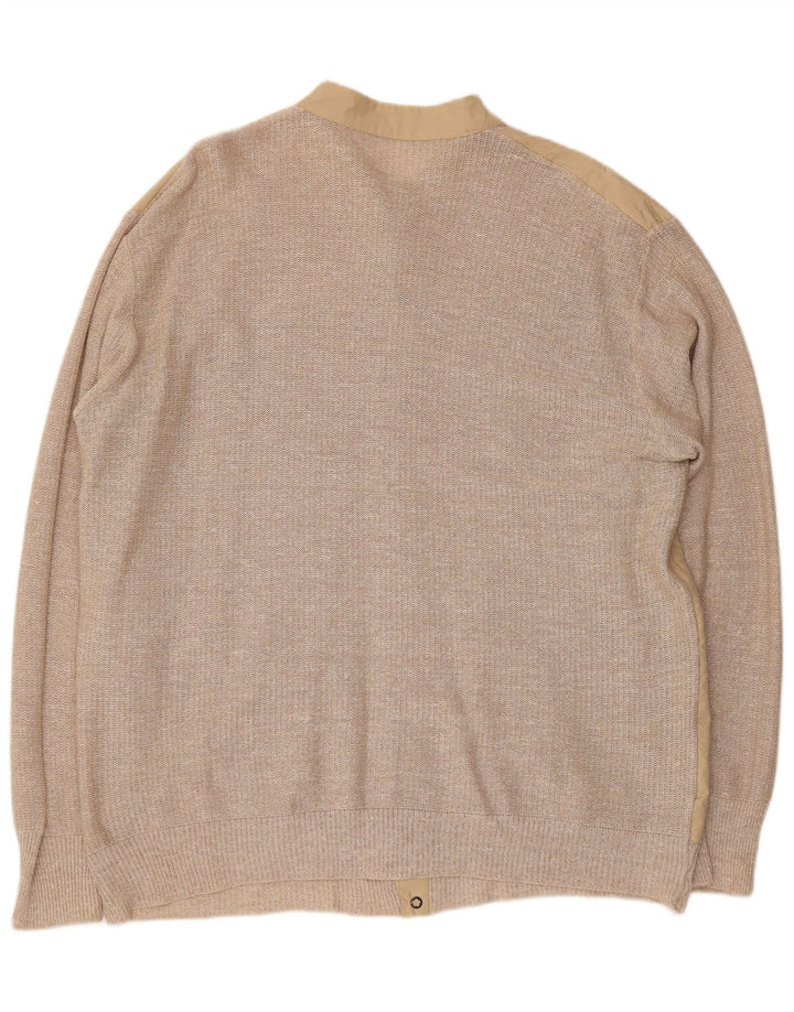 VINTAGE Pull Cardigan Homme Grand Beige