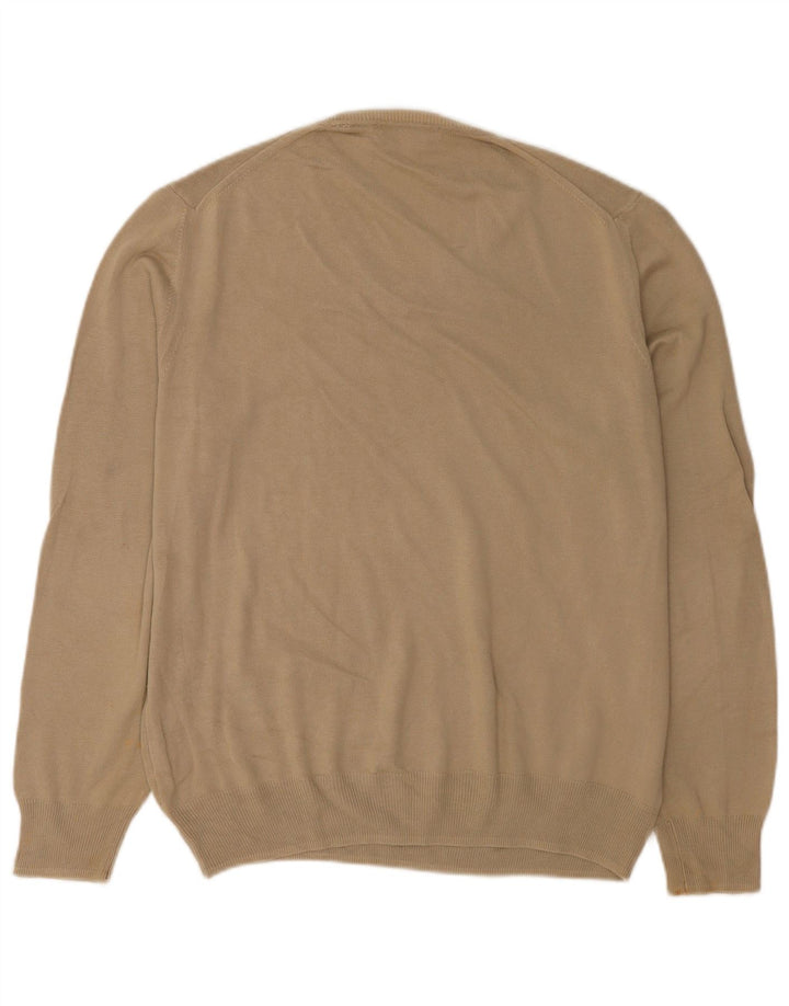 Zara Pull col V pour homme en coton marron Taille L
