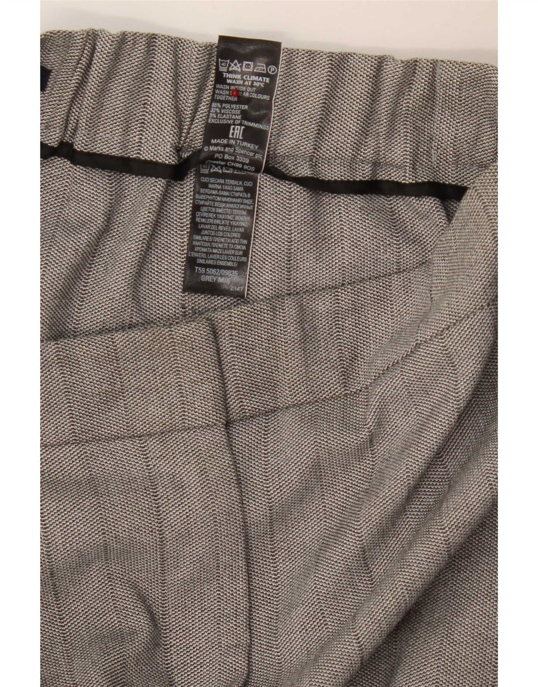 Marks & Spencer Pantalon capri droit pour femme UK 12 Medium W30 L23 Gris