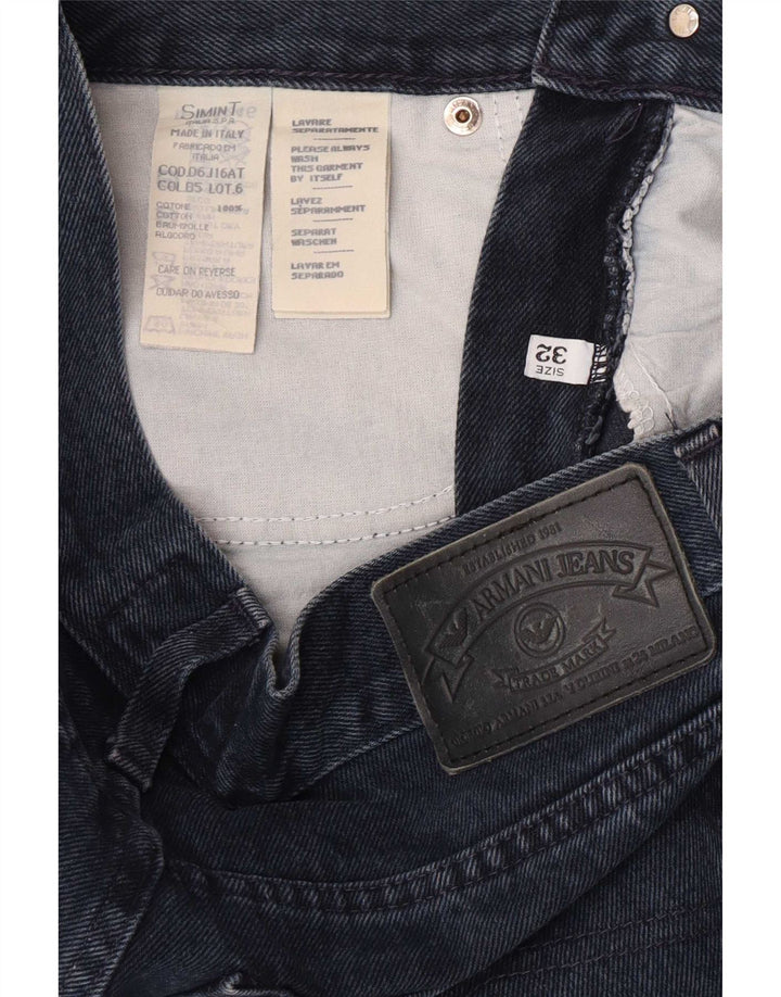 Armani Femme Jean Droit W32 L32 Bleu Marine Coton