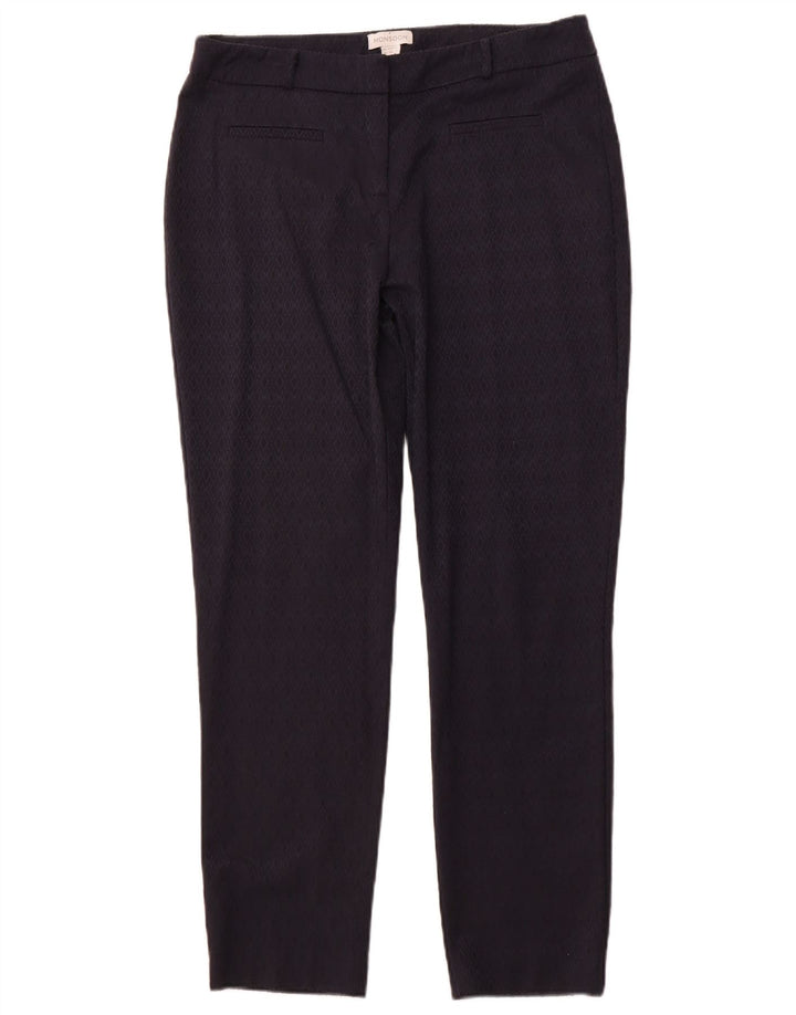 MONSOON Pantalon décontracté pour femme UK 14 Large W34 L29 Bleu marine