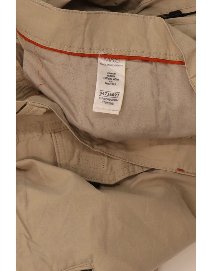 Marks & Spencer Bermuda Cargo Homme W40 XL Coton Beige