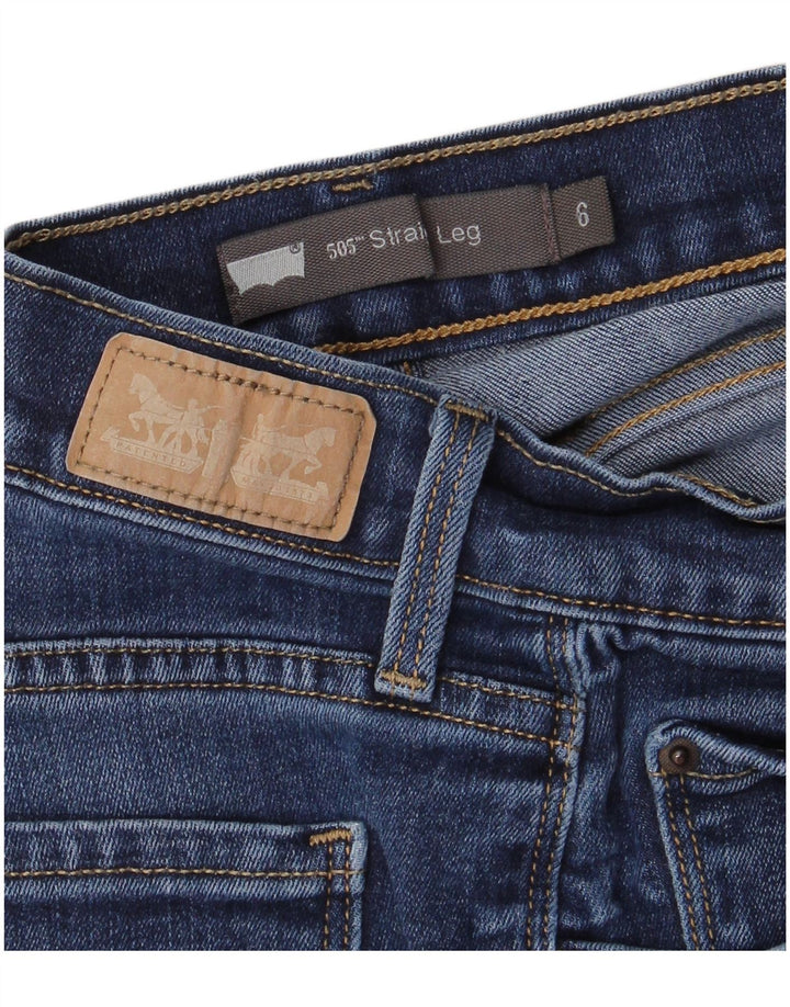 LEVI'S Jean droit 505 pour femme US 6 Medium W28 L31 Bleu