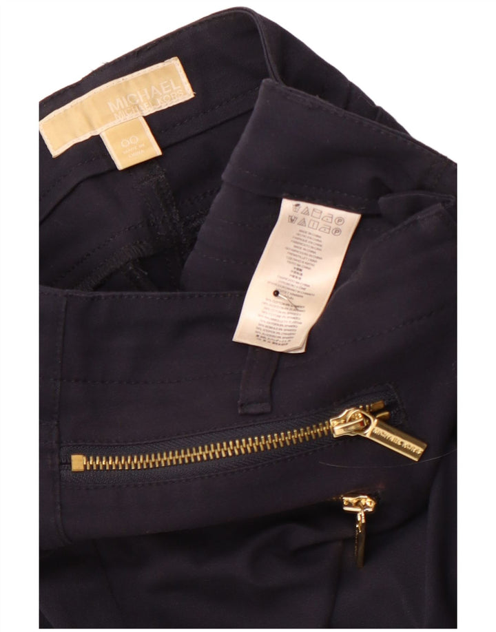 MICHAEL KORS Pantalon décontracté skinny pour femme US 00 2XS W26 L28 Bleu marine