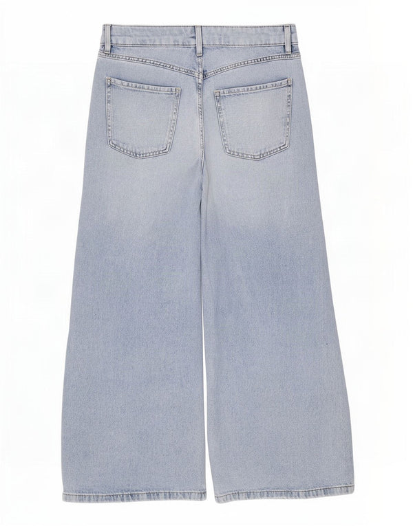 Marks & Spencer Jean large pour femme UK 12 Medium W30 L26 Bleu Coton