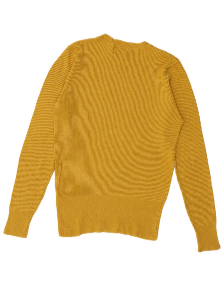 Marks & Spencer Pull à col rond pour femme UK 12 Viscose jaune moyen