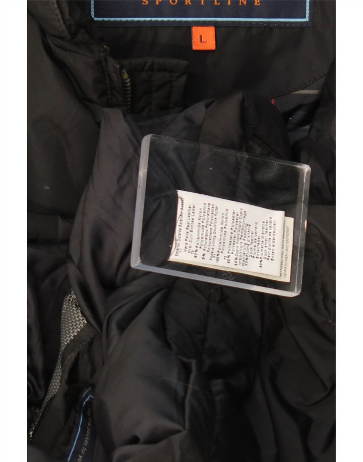 Harmont & Blaine Gilet rembourré pour homme UK 40 Grand cuir noir