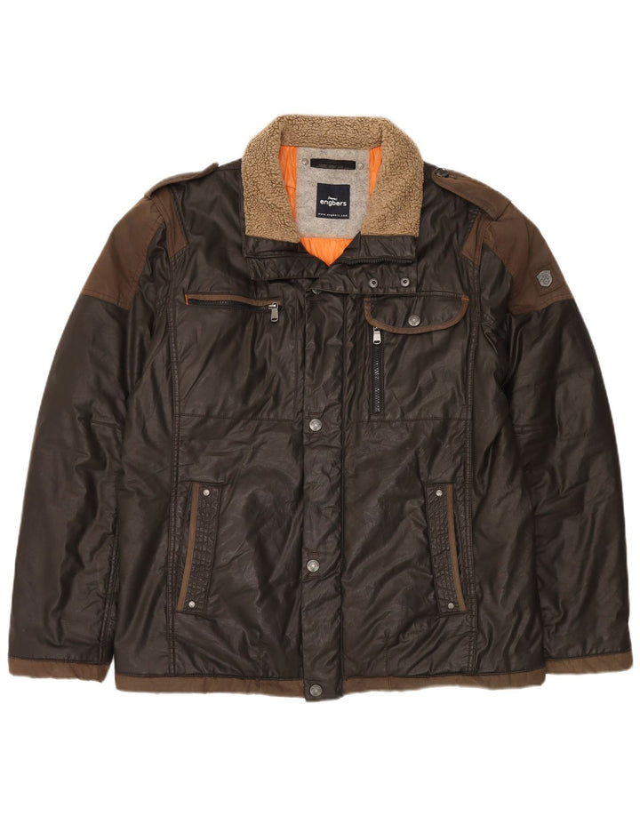 Engbers Veste Militaire Homme UK 44 2XL Marron Coton