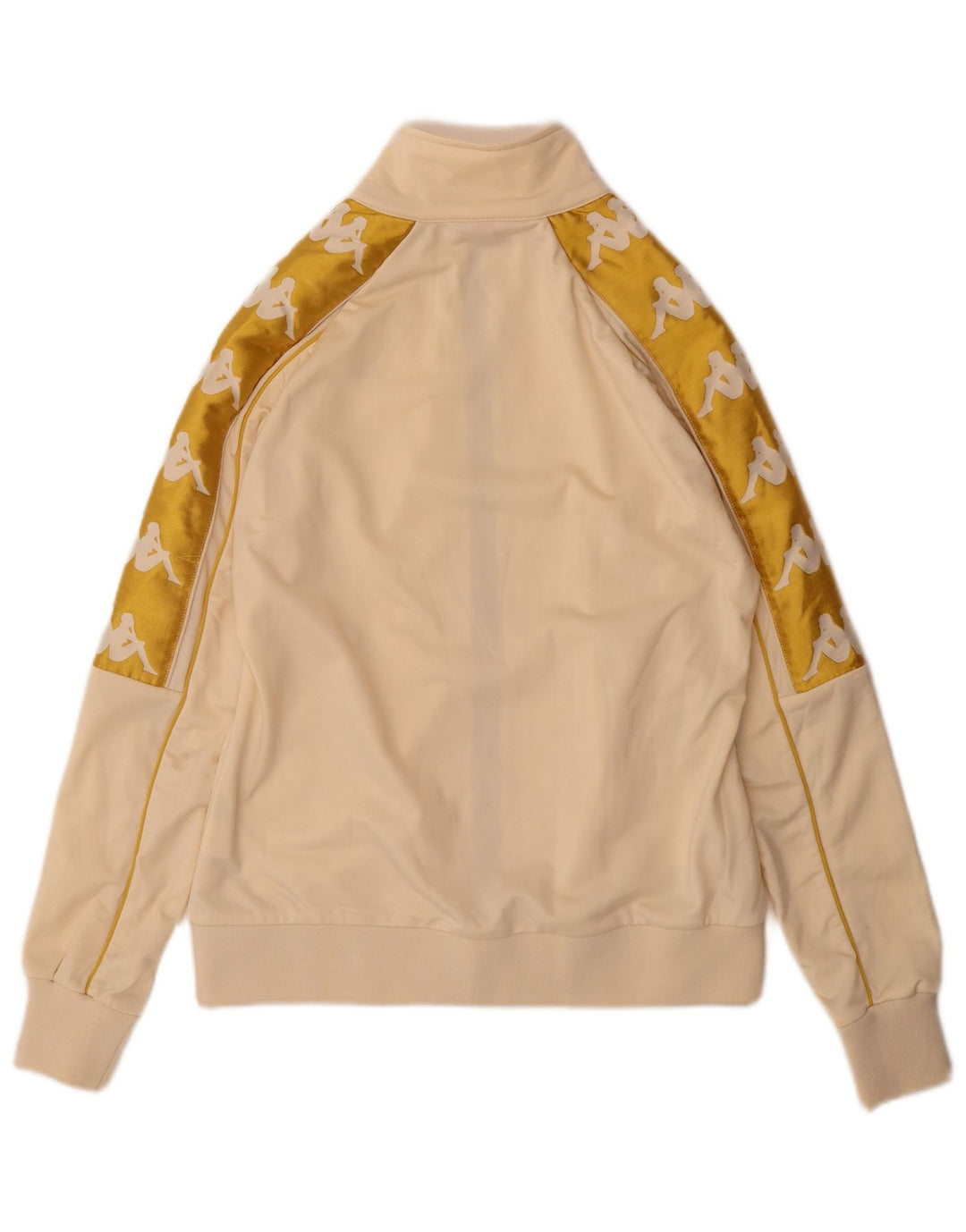 Kappa Veste de survêtement graphique pour femme UK 10 Small Beige Colourblock