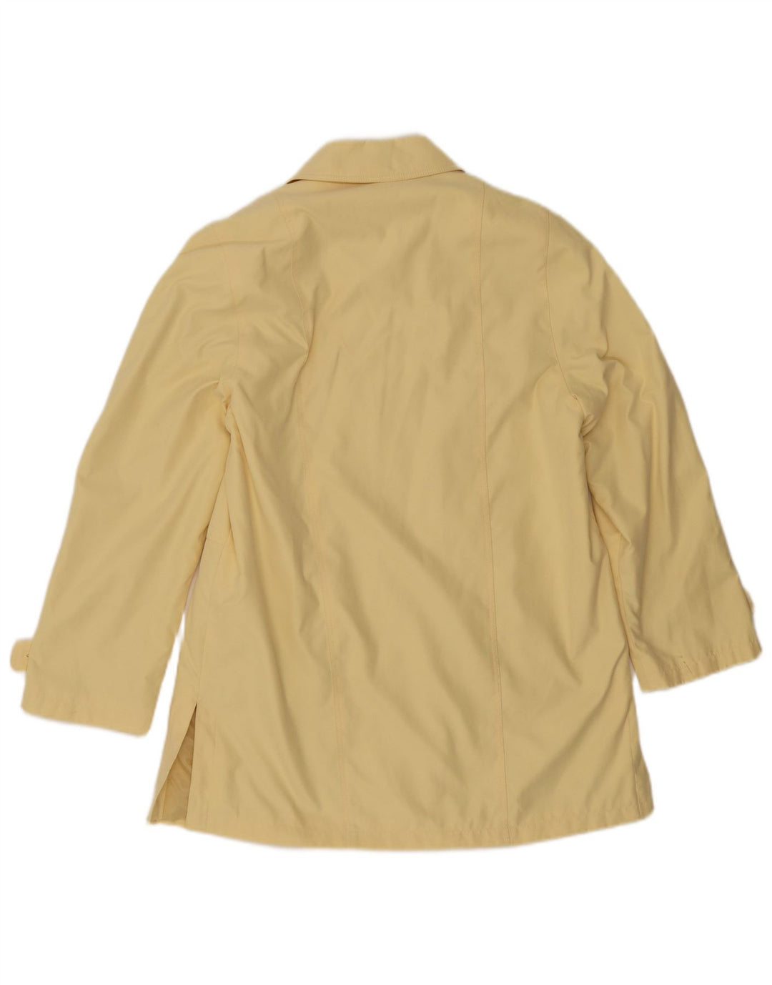 vintage Femmes Overcoat Overcoat UK 8 Petit Polyester Jaune