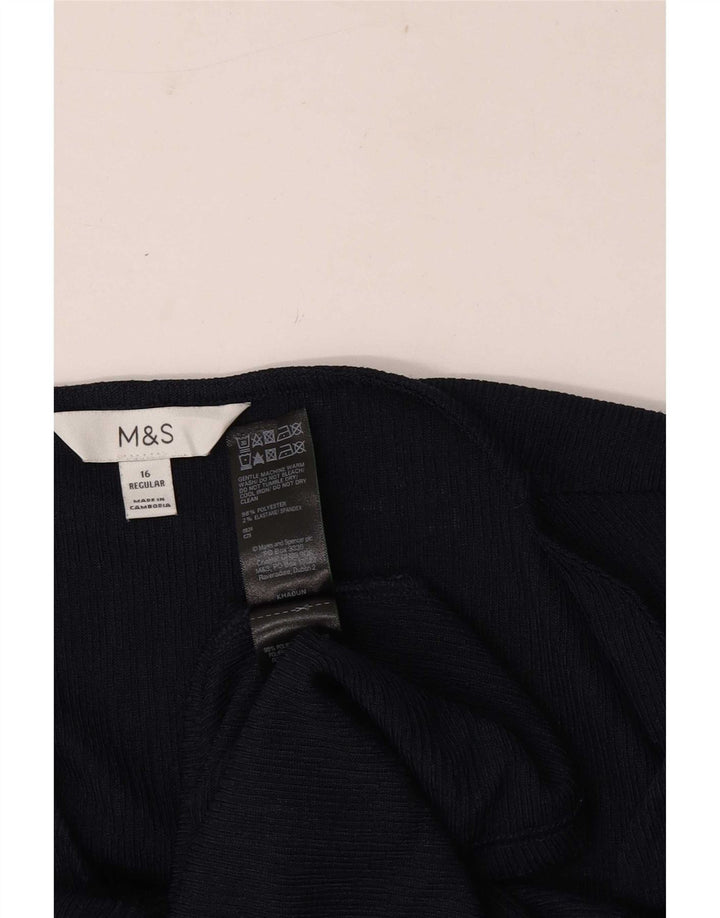 Marks & Spencer Chemisier à manches longues pour femme UK 16 Large Bleu marine