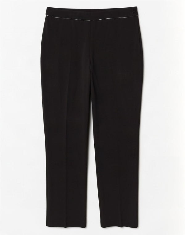 Marks & Spencer Pantalon droit décontracté pour femme UK 14 Large W32 L32 Noir