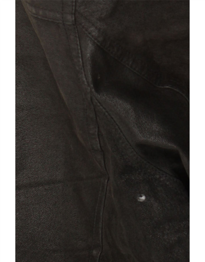 Angelo Litrico Veste en cuir pour homme UK 42 XL Cuir noir
