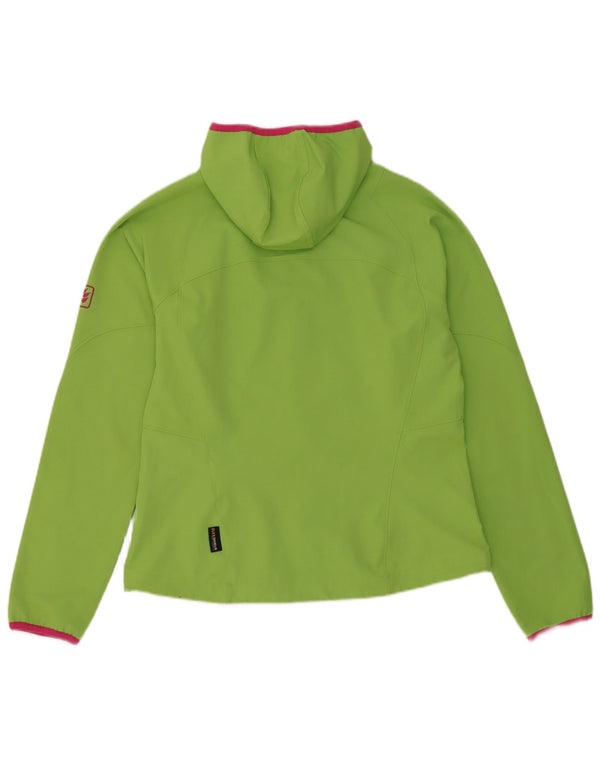 Jack Wolfskin Veste de survêtement à capuche pour femme UK 12/14 Vert moyen