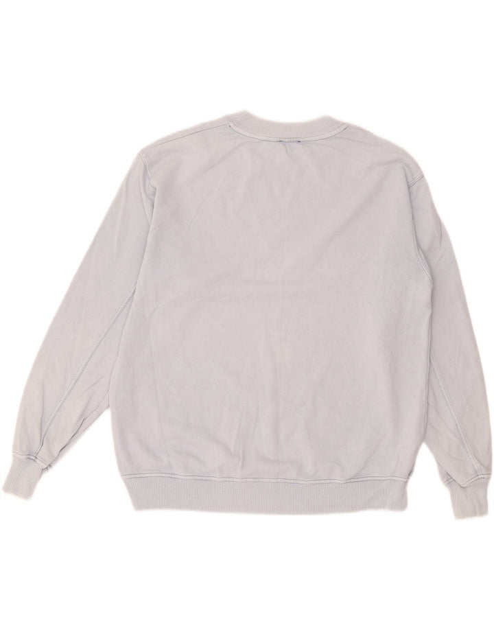 Massimo Dutti Sweat-shirt surdimensionné graphique pour femme UK 14 Bleu moyen