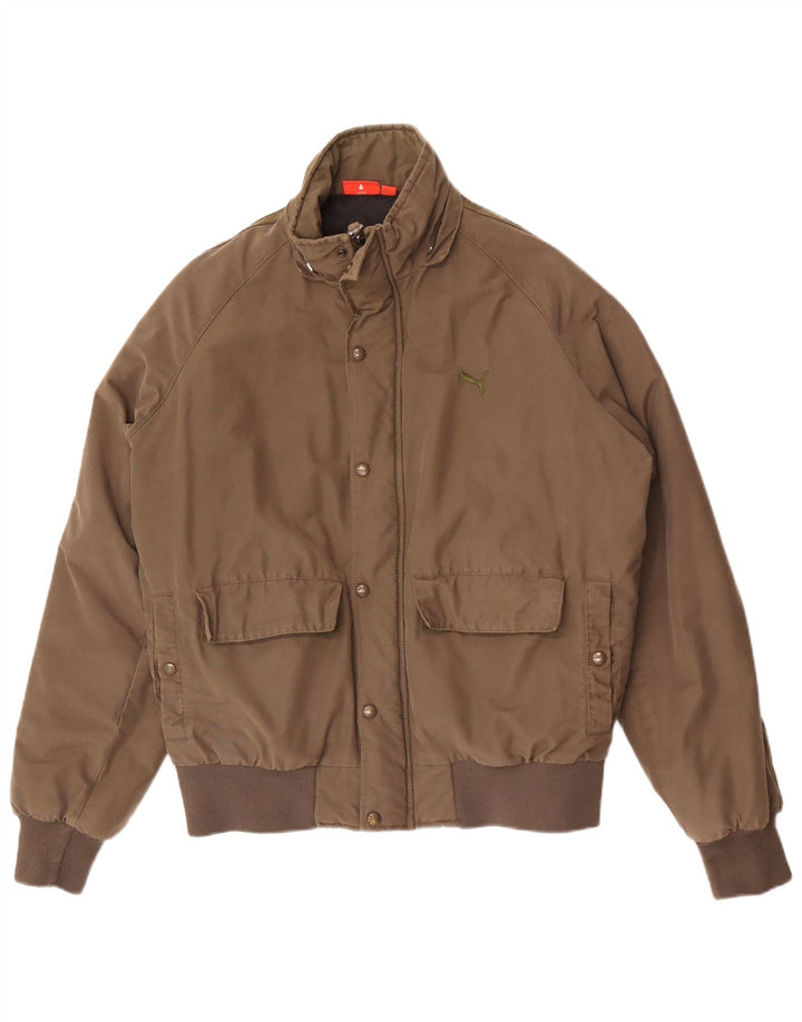 Puma Veste Bomber Homme UK 40 Large Kaki Coton