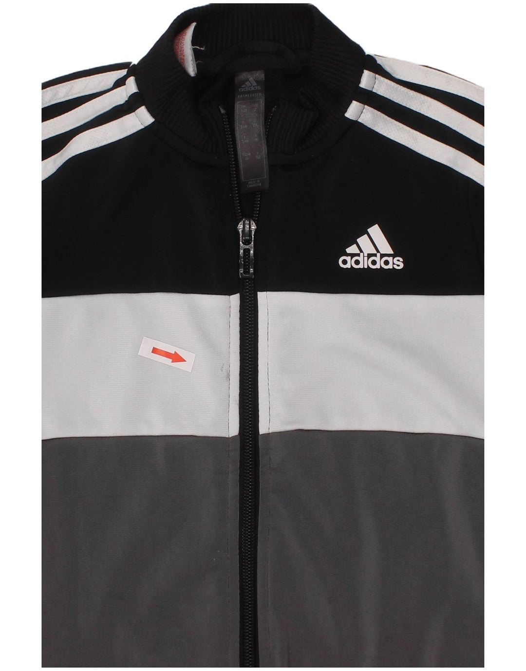Adidas Veste de survêtement pour garçon 3-4 ans Noir Colourblock Polyester