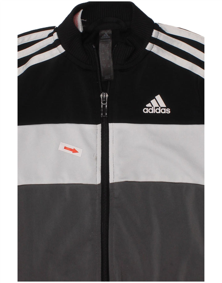 Adidas Veste de survêtement pour garçon 3-4 ans Noir Colourblock Polyester