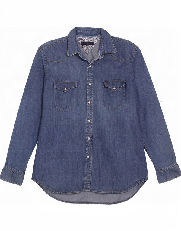 Tommy Hilfiger Mens Denim Shirt XL Blue Cotton