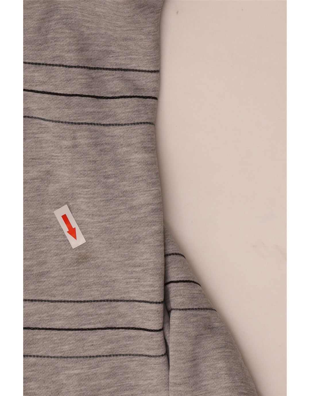 Adidas Sweat-shirt pour homme en coton rayé gris Large