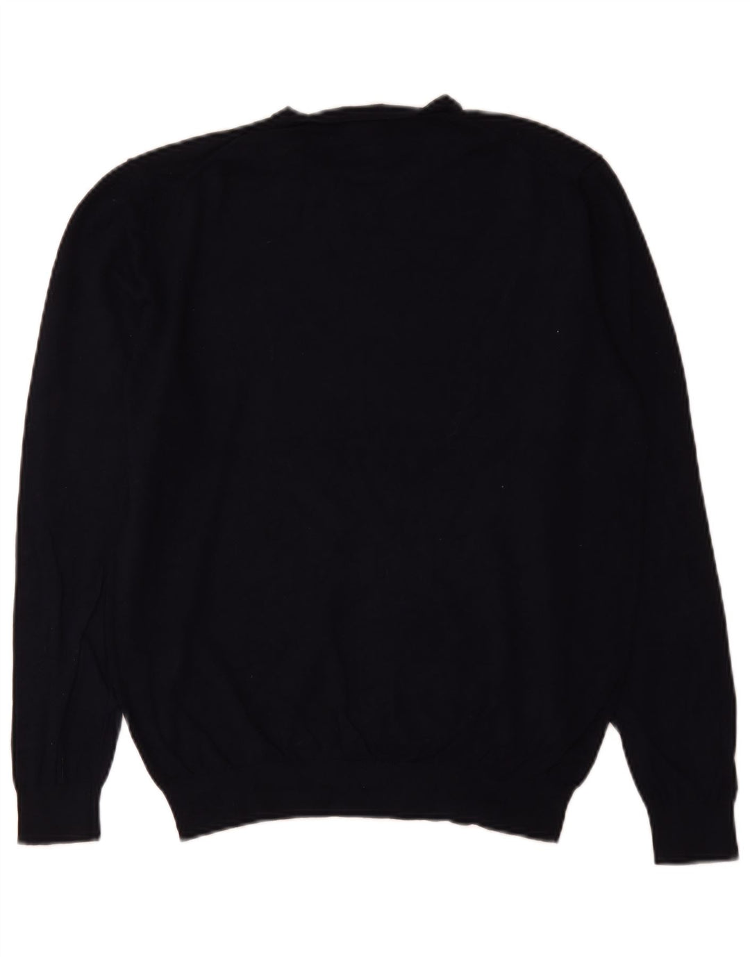 Zara Pull Col V Homme Bleu Marine Moyen