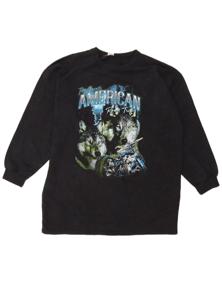 Urban Outfitters Sweat-Shirt Wolf Graphic Homme Bleu Marine Moyen