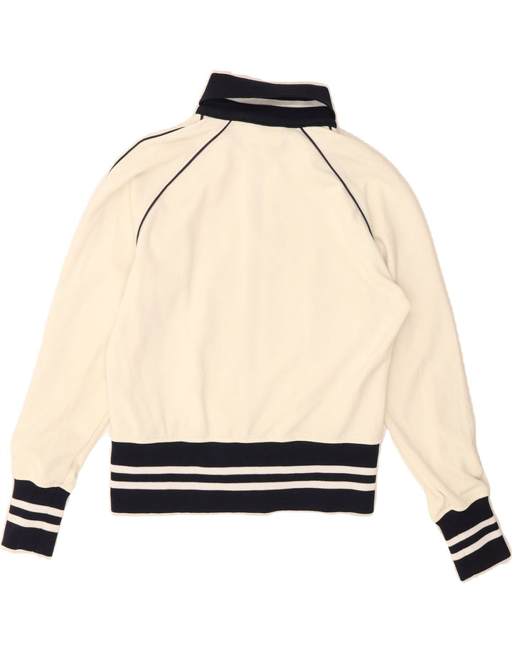 ASICS Womens Tracksuit Top Jacket UK 10 Small Off White Polyamide Vintage Asics and Second-Hand Asics from Messina Hembry 