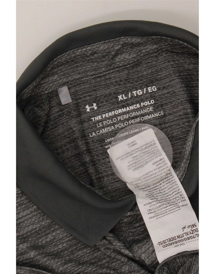 Under Armour Polo Homme XL Gris Moucheté Polyester