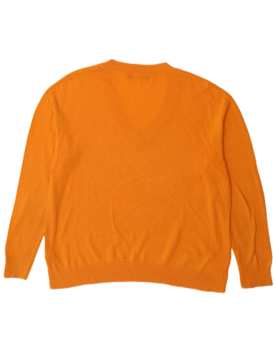 Marks & Spencer Pull col V Homme Orange Moyen Coton