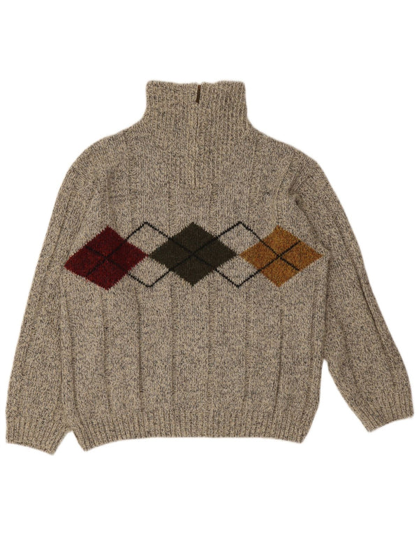 Monte Carlo Pull col zippé pour homme IT 52 Large Gris Argyle/Diamant