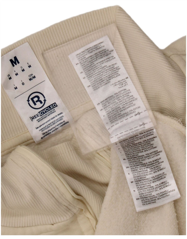 REEBOK Sweat-shirt coupe ample à col zippé pour homme en coton blanc cassé moyen