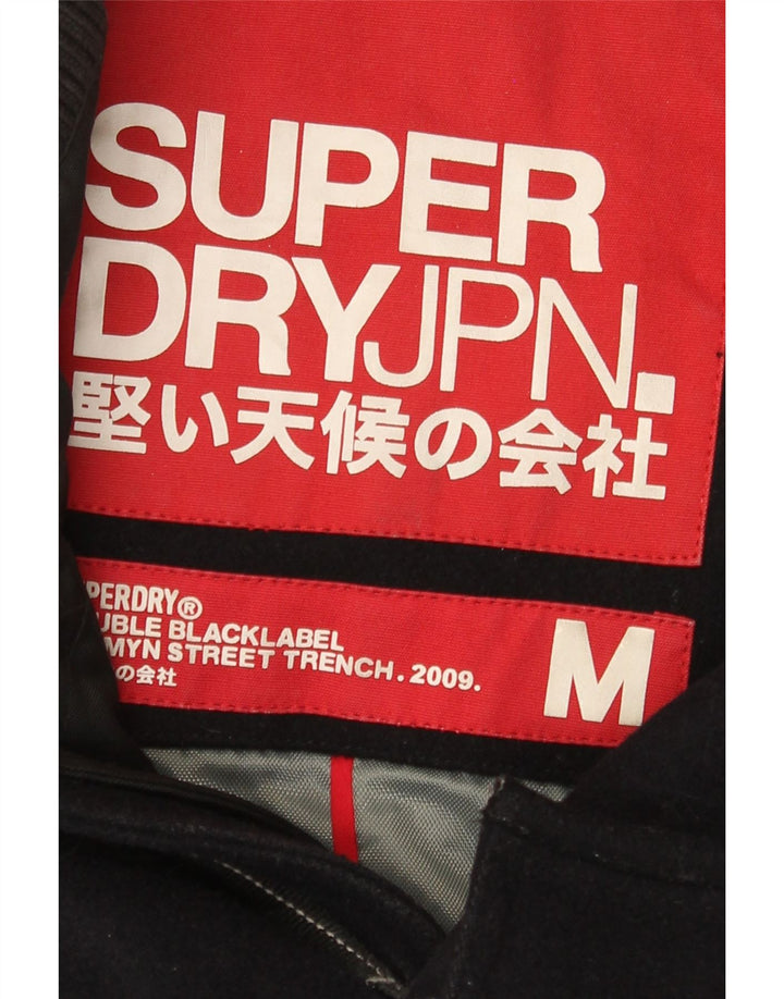 Superdry Veste militaire graphique pour hommes UK 38 Laine bleu marine moyen