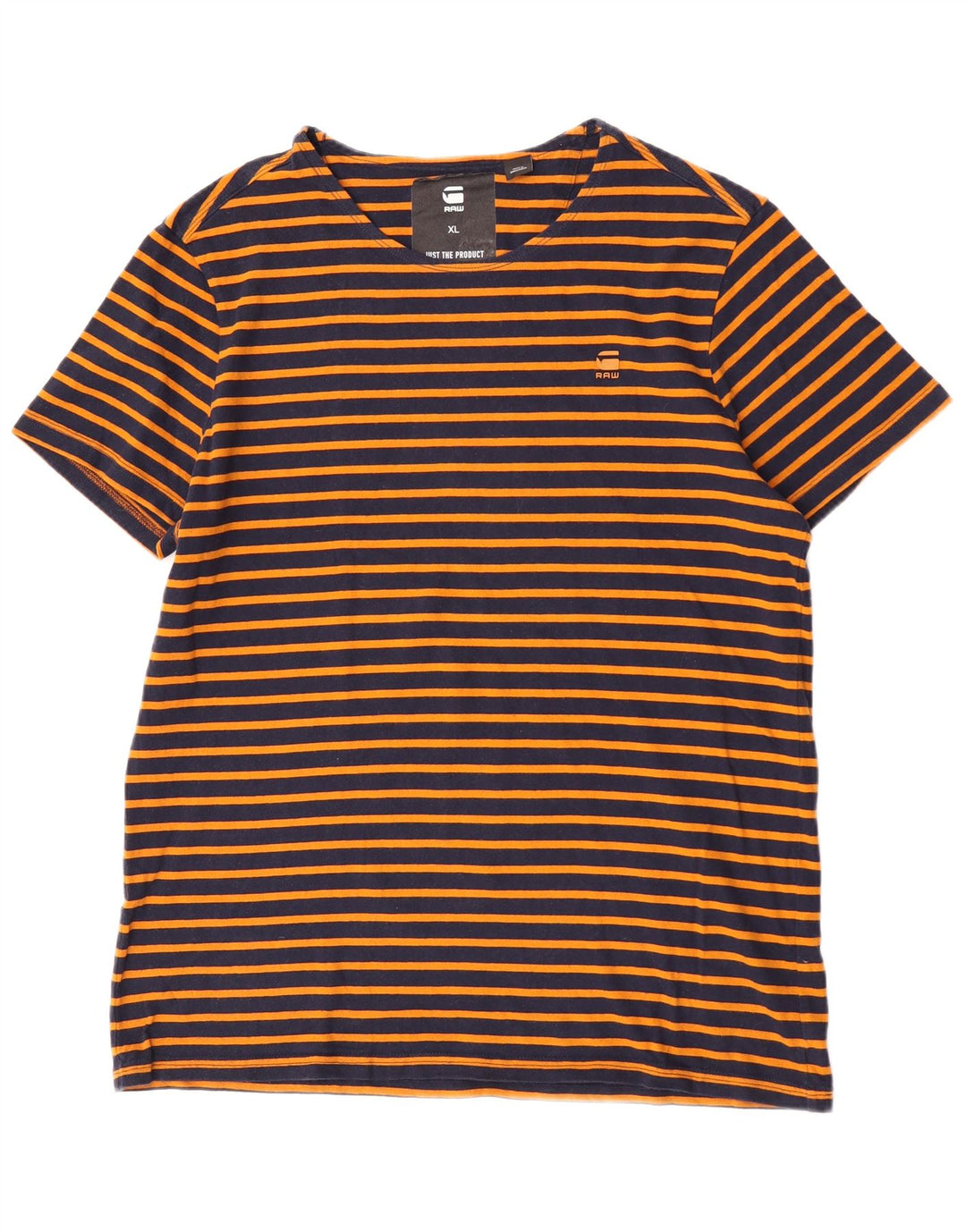 G-Star T-Shirt Homme Top XL Orange Rayé