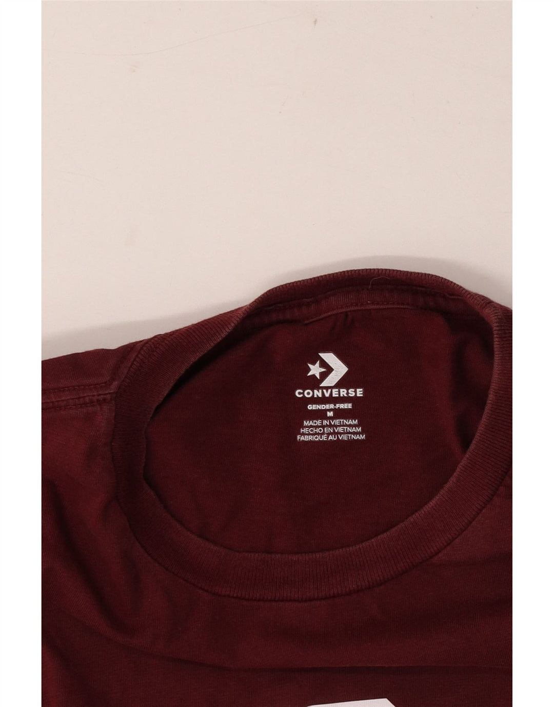 Converse T-Shirt Graphique Homme Bordeaux Moyen
