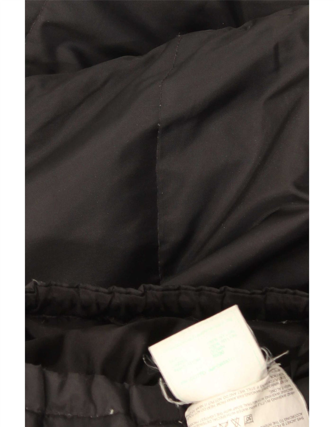vintage Femme Manteau rembourré surdimensionné UK 6 XS Nylon Noir