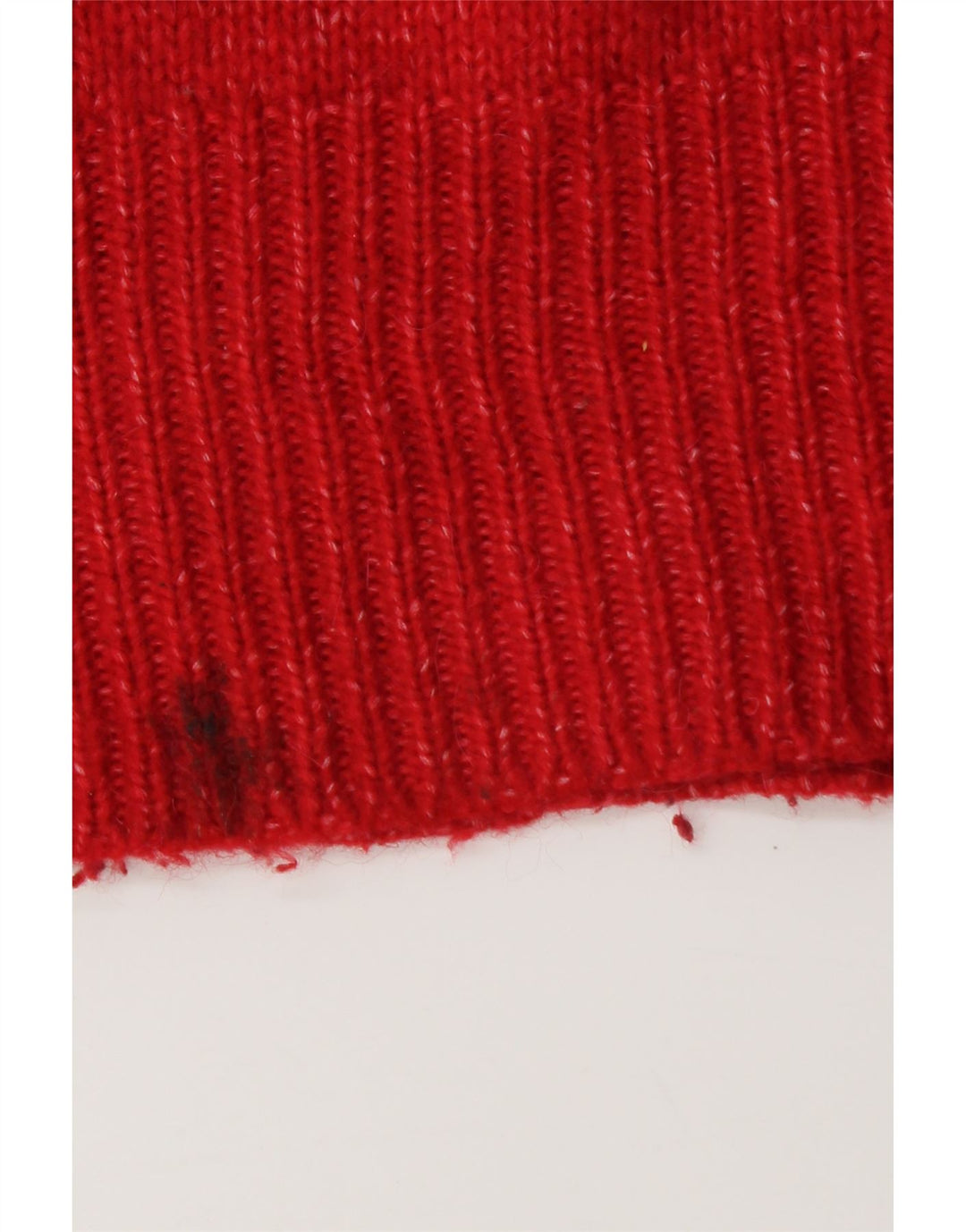 ZARA Pull surdimensionné à col rond pour femme UK 10 Petit acrylique rouge