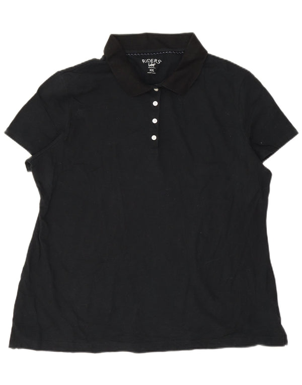 LEE Polo Femme UK 20 2XL Noir Coton