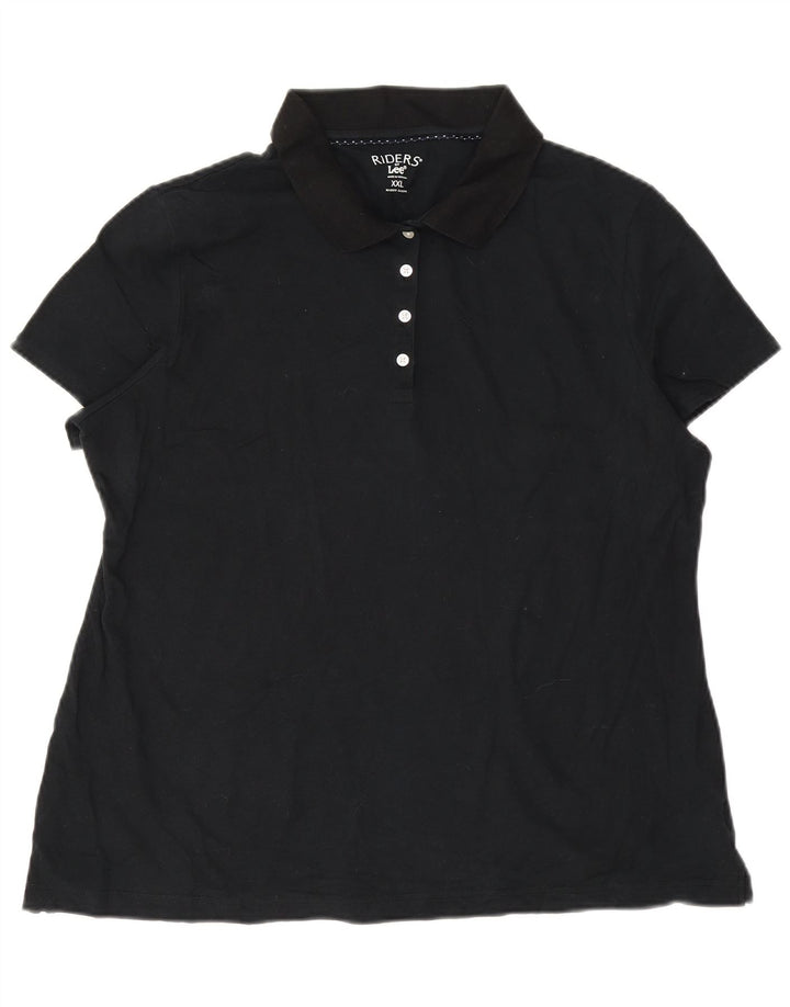 LEE Polo Femme UK 20 2XL Noir Coton
