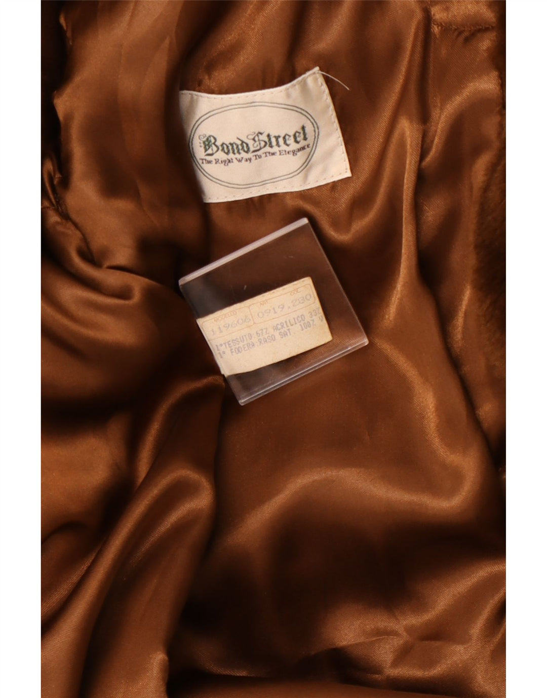 BOND STREET Manteau à capuche en fausse fourrure pour femme IT 44 Acrylique marron moyen