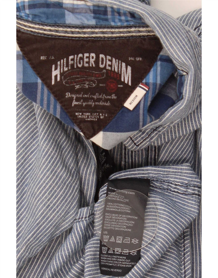 Tommy Hilfiger Chemise Homme Bleu Marine Moyen Fines Rayures Coton