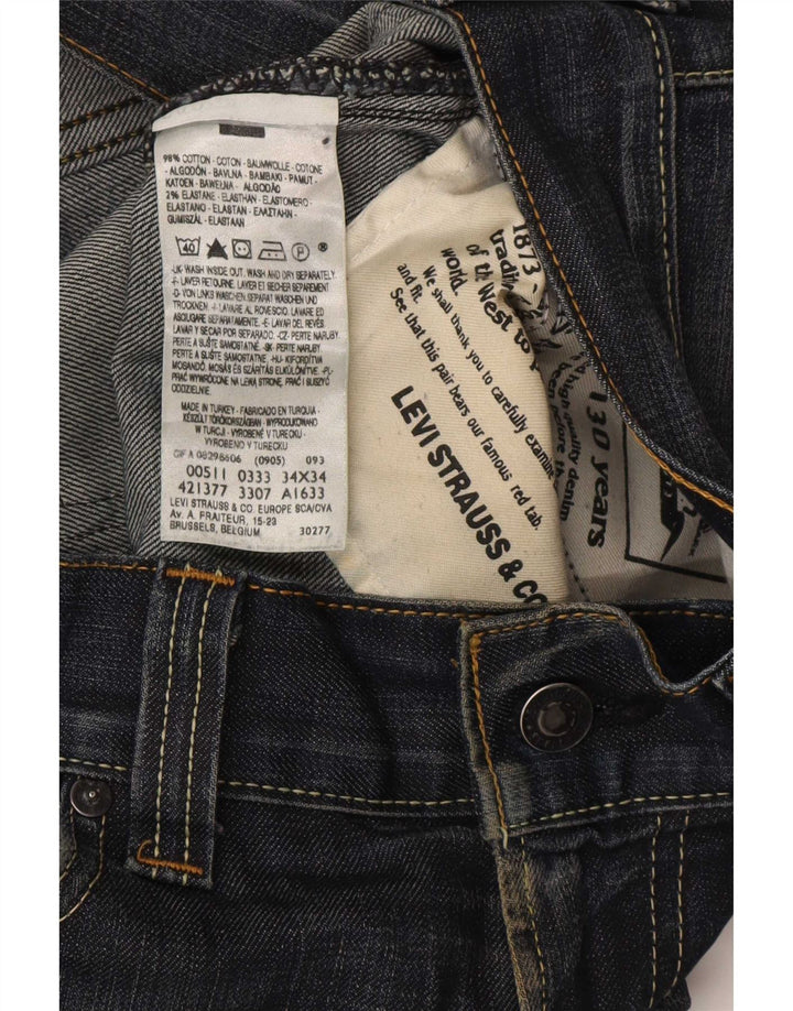 Levi's Jean Slim 511 Homme W34 L34 Bleu Marine Coton