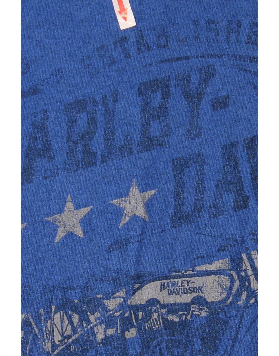 Harley Davidson T-shirt graphique pour homme Petite moto bleue