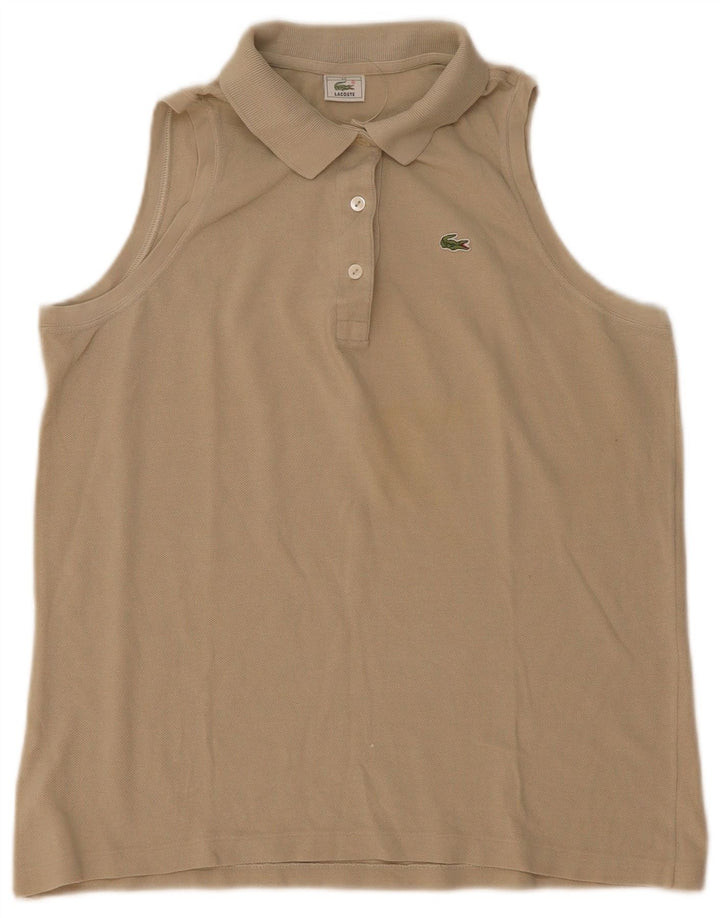 Lacoste Polo sans manches femme taille 44 grand beige
