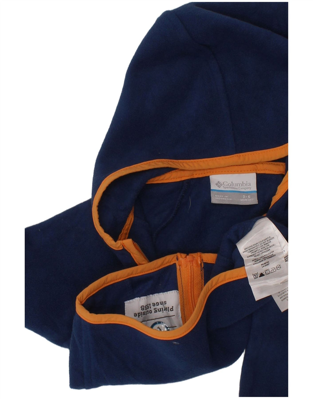 COLUMBIA Veste polaire à capuche pour bébé garçon 3-6 mois Bleu marine Colourblock