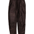 VINTAGE Pantalon en cuir chevillé pour femme IT 44 Medium W26 L26 Cuir noir