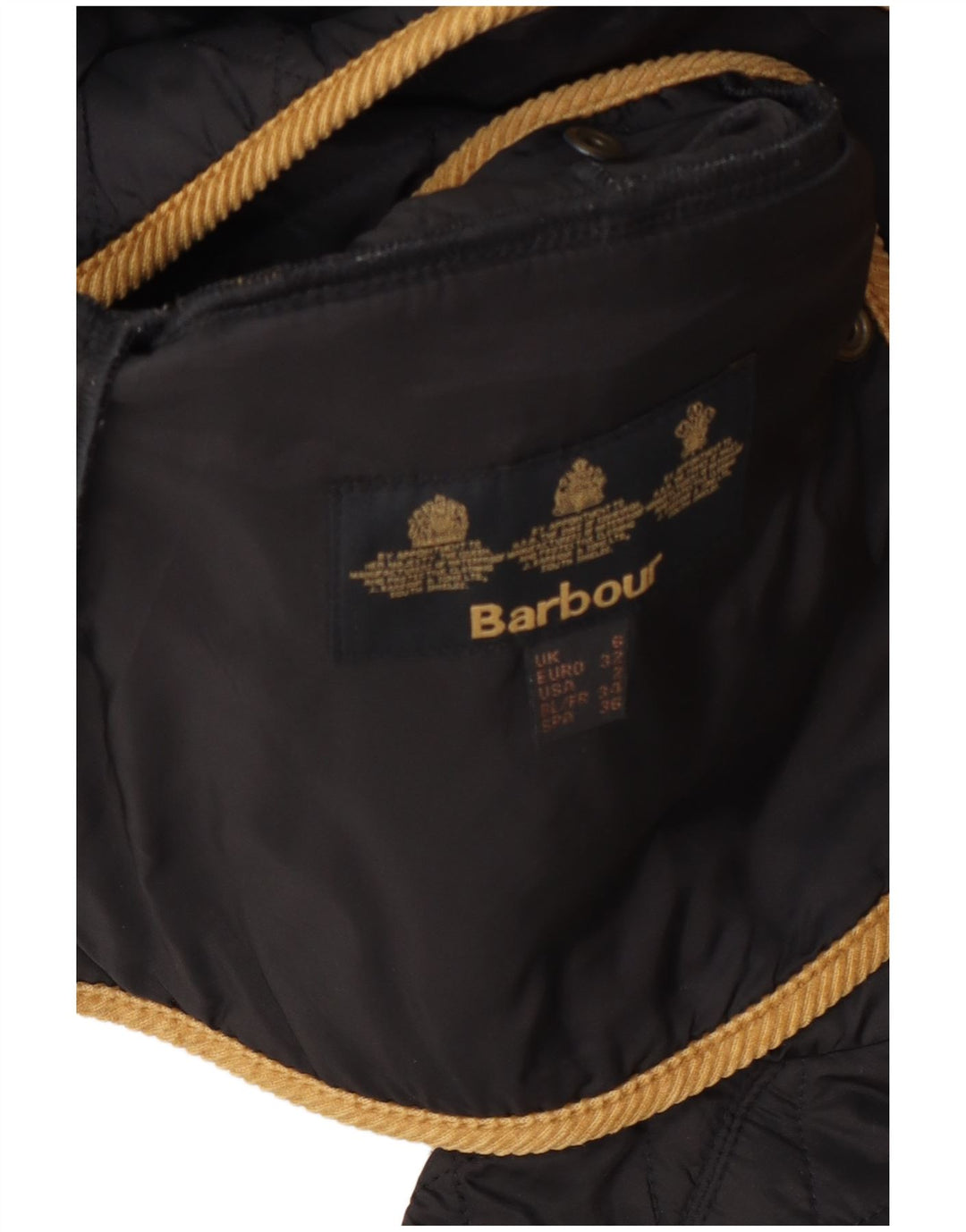 Barbour Veste matelassée pour femme UK 6 XS Gris Colorblock Polyamide