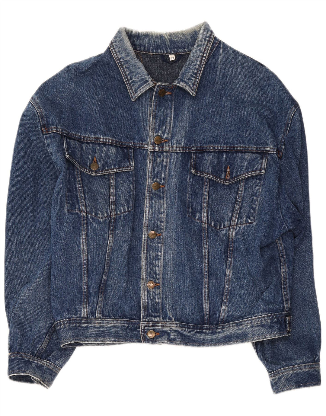 veste en denim homme vintage IT 52 XL coton bleu