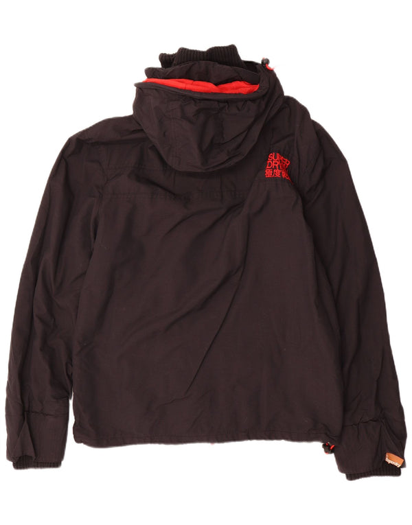 SUPERDRY Veste coupe-vent à capuche The Windcheater pour homme UK 40 Large Noir