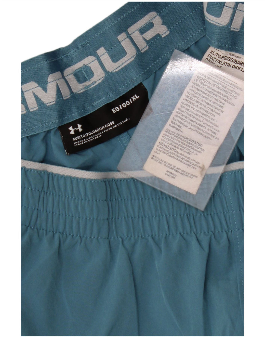 UNDER ARMOUR Short de Sport Homme XL Bleu Colorblock Polyester