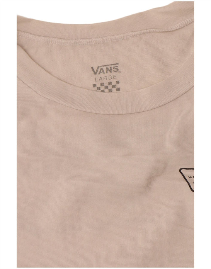 Vans T-shirt graphique pour femme UK 16 Large Blanc